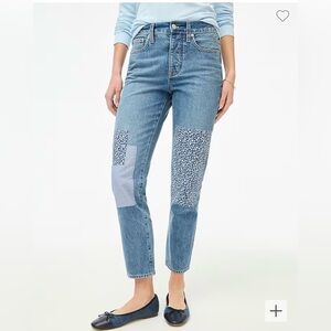 J Crew Premium Edition Slim Boyfriend Patchwork Denim size 28petite NWT